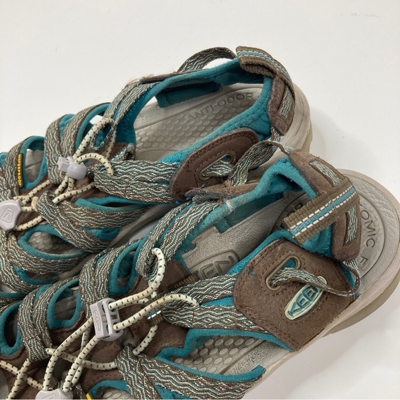 Keen | Whisper Brown/Teal Waterproof Sandals Size 9 Washable - Picture 3 of 8